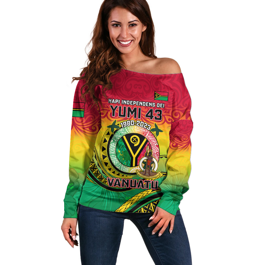 Vanuatu Off Shoulder Sweater Yumi 43 Hapi Independens Dei - Wonder Print Shop