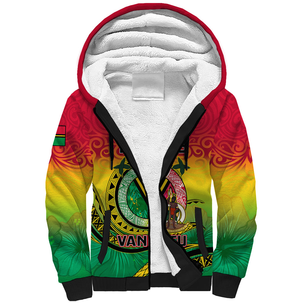 Vanuatu Sherpa Hoodie Yumi 43 Hapi Independens Dei - Wonder Print Shop