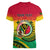 Personalised Vanuatu Women V Neck T Shirt Yumi 43 Hapi Independens Dei - Wonder Print Shop