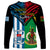 Vanuatu And West Papua Long Sleeve Shirt Coat Of Arms Mix Flag Style - Wonder Print Shop