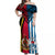 Vanuatu And West Papua Off Shoulder Maxi Dress Coat Of Arms Mix Flag Style - Wonder Print Shop