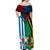 Vanuatu And West Papua Off Shoulder Maxi Dress Coat Of Arms Mix Flag Style - Wonder Print Shop