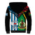 Vanuatu And West Papua Sherpa Hoodie Coat Of Arms Mix Flag Style - Wonder Print Shop