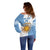 Custom Argentina Football Off Shoulder Sweater Vamos La Albiceleste - Sky Blue Version - Wonder Print Shop