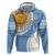 Custom Argentina Football Zip Hoodie Vamos La Albiceleste - Sky Blue Version - Wonder Print Shop