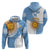 Custom Argentina Football Zip Hoodie Vamos La Albiceleste - Sky Blue Version - Wonder Print Shop