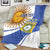 Custom Argentina Football Blanket Vamos La Albiceleste - Navy Blue Version