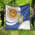 Custom Argentina Football Quilt Vamos La Albiceleste - Navy Blue Version