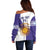 Custom Argentina Football Off Shoulder Sweater Vamos La Albiceleste - Purple Version - Wonder Print Shop