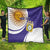 Custom Argentina Football Quilt Vamos La Albiceleste - Purple Version