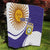 Custom Argentina Football Quilt Vamos La Albiceleste - Purple Version