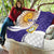 Custom Argentina Football Quilt Vamos La Albiceleste - Purple Version