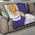 Custom Argentina Football Quilt Vamos La Albiceleste - Purple Version