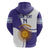 Custom Argentina Football Zip Hoodie Vamos La Albiceleste - Purple Version - Wonder Print Shop