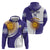 Custom Argentina Football Zip Hoodie Vamos La Albiceleste - Purple Version - Wonder Print Shop