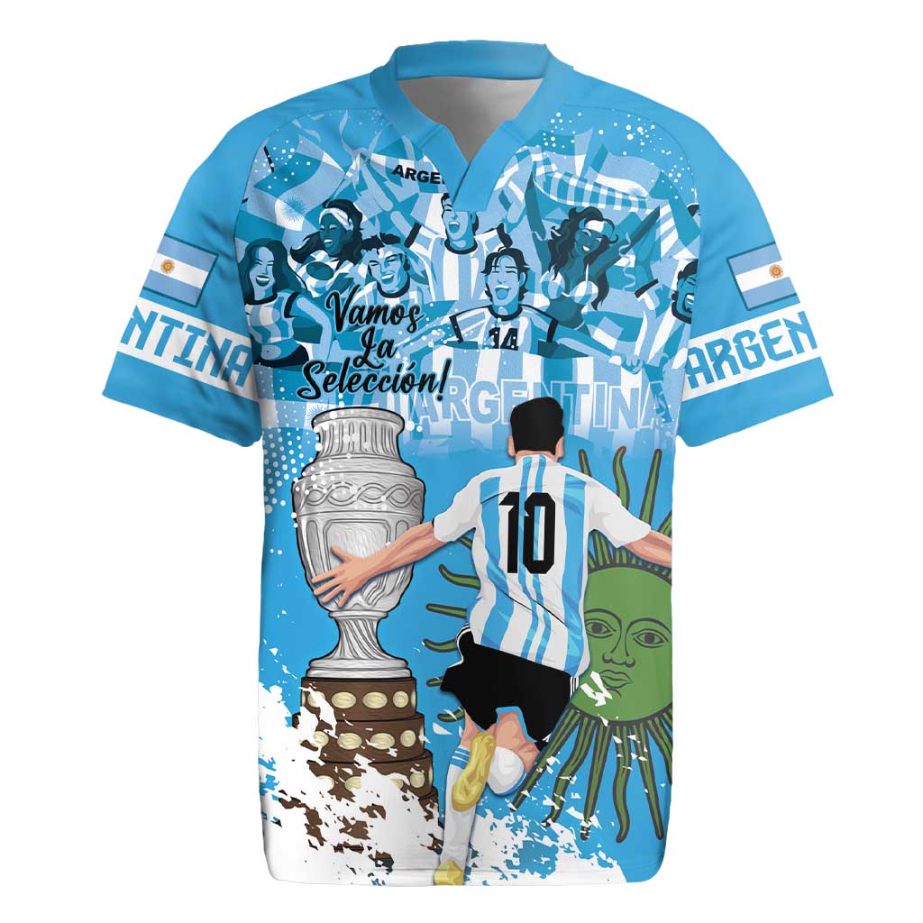 Custom Argentina Football 2024 Rugby Jersey Vamos La Seleccion We Are The Champions - Wonder Print Shop