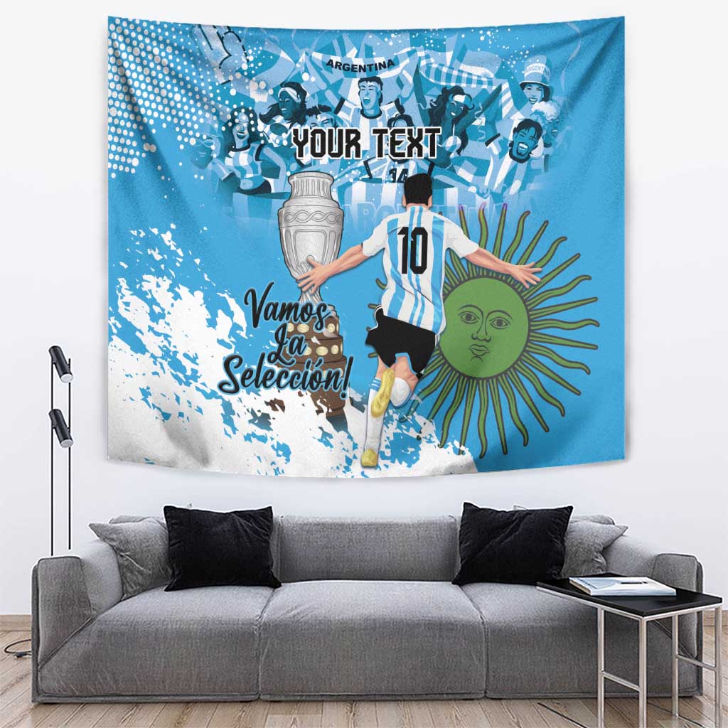 Custom Argentina Football 2024 Tapestry Vamos La Seleccion We Are The Champions