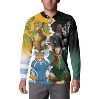 Personalised Rugby 2025 Championship Button Sweatshirt Southern Hemisphere Countries Mascots - Wonder Print Shop