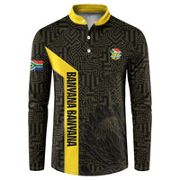 South Africa Soccer Custom Button Sweatshirt Banyana Banyana Protea Black Version
