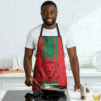Morocco Football Custom Apron Atlas Lionesses Moroccan Folk Pattern