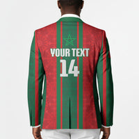 Morocco Football Custom Blazer Atlas Lionesses Moroccan Folk Pattern