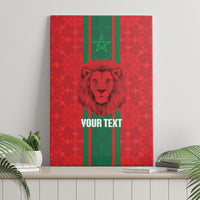 Morocco Football Custom Canvas Wall Art Atlas Lionesses Moroccan Folk Pattern