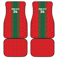 Morocco Football Custom Car Mats Atlas Lionesses Moroccan Folk Pattern