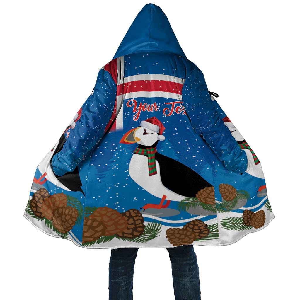 Personalised Iceland Christmas Cloak Puffin Santa Winter Flag Style - Wonder Print Shop