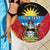 Personalised Antigua And Barbuda Independence Day Beach Blanket 42nd Anniversary Flag Style - Wonder Print Shop