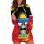 Personalised Antigua And Barbuda Independence Day Hoodie Dress 42nd Anniversary Flag Style - Wonder Print Shop