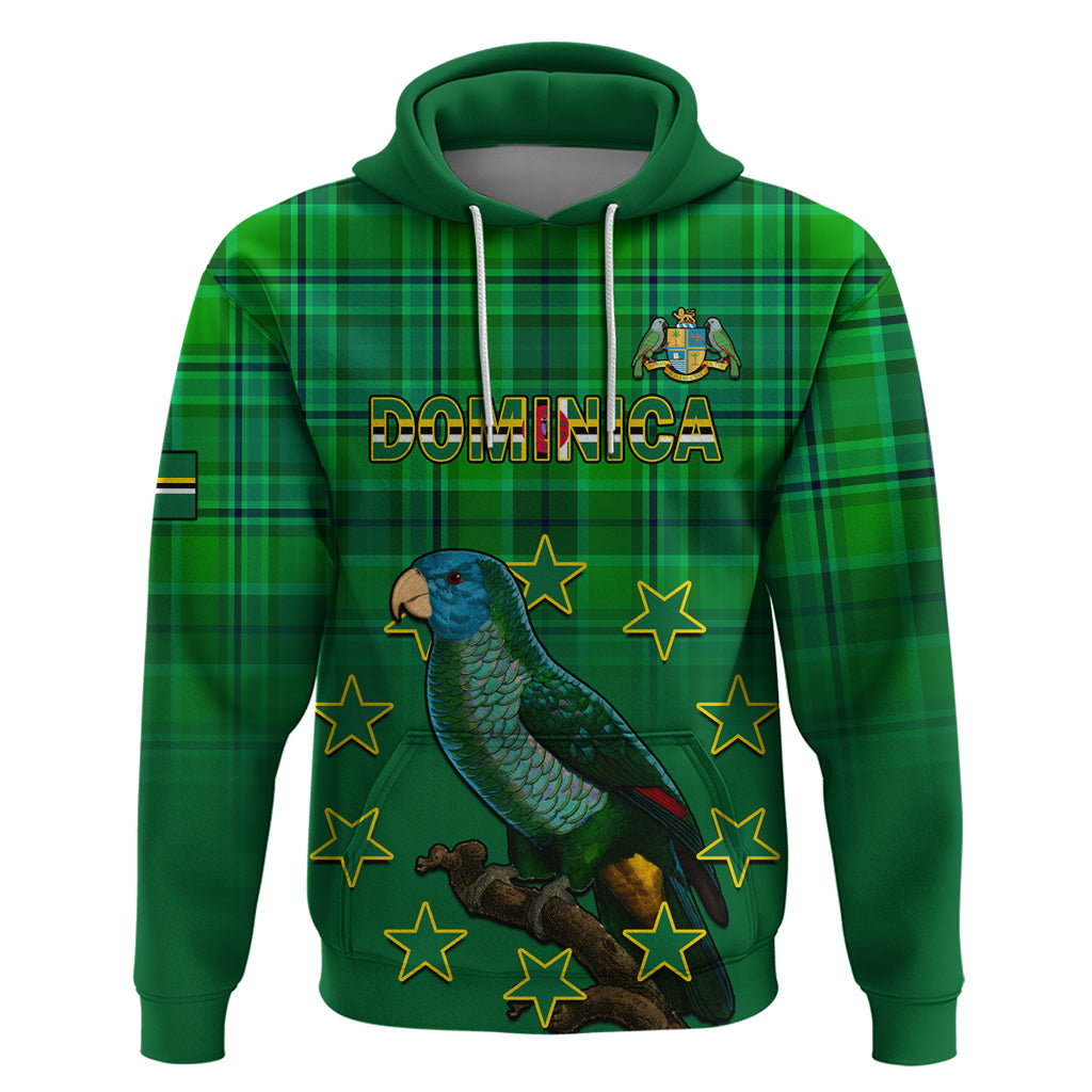 Dominica Independence Day Hoodie Dominik Sisserou Parrot With Madras Pattern - Wonder Print Shop