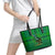 Dominica Independence Day Leather Tote Bag Dominik Sisserou Parrot With Madras Pattern - Wonder Print Shop