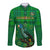 Dominica Independence Day Long Sleeve Button Shirt Dominik Sisserou Parrot With Madras Pattern - Wonder Print Shop