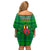 Dominica Independence Day Off Shoulder Short Dress Dominik Sisserou Parrot With Madras Pattern - Wonder Print Shop