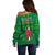 Dominica Independence Day Off Shoulder Sweater Dominik Sisserou Parrot With Madras Pattern - Wonder Print Shop