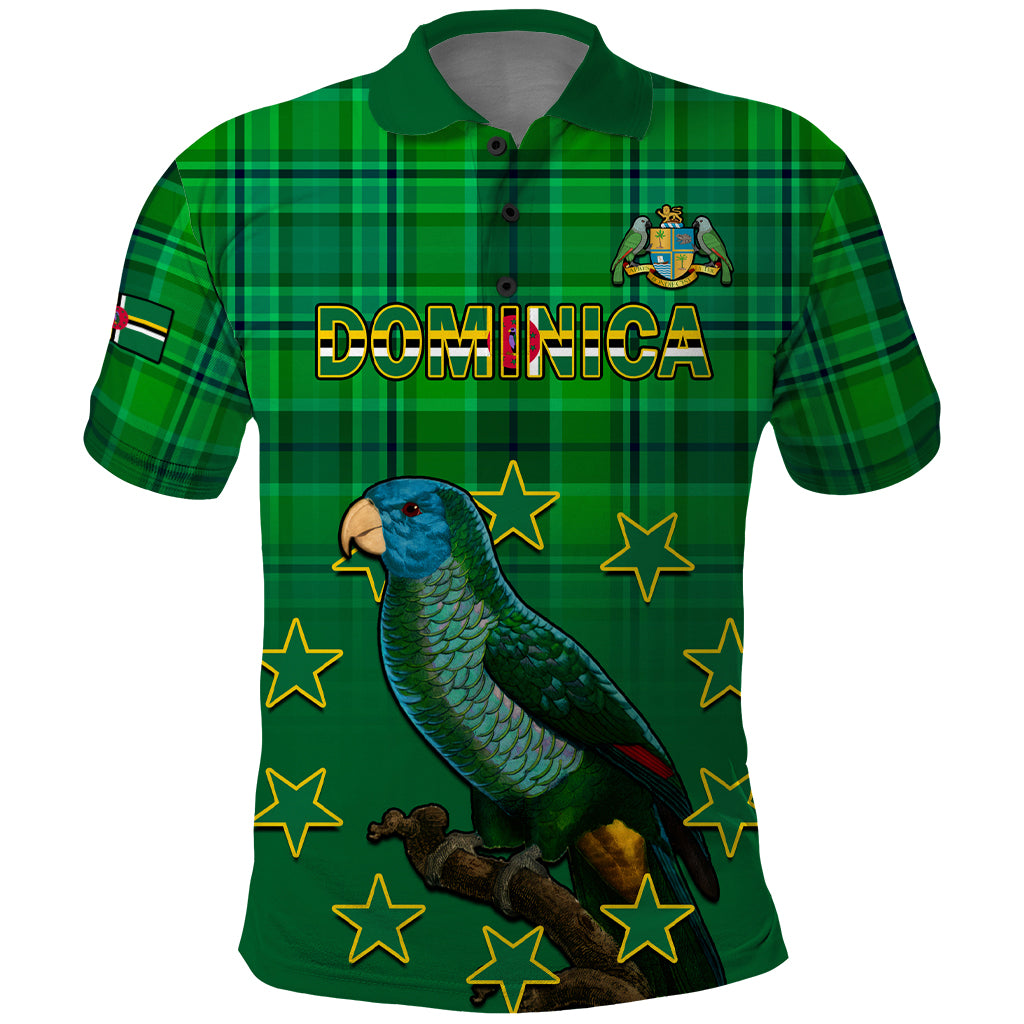 Dominica Independence Day Polo Shirt Dominik Sisserou Parrot With Madras Pattern - Wonder Print Shop