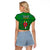 Dominica Independence Day Raglan Cropped T Shirt Dominik Sisserou Parrot With Madras Pattern - Wonder Print Shop