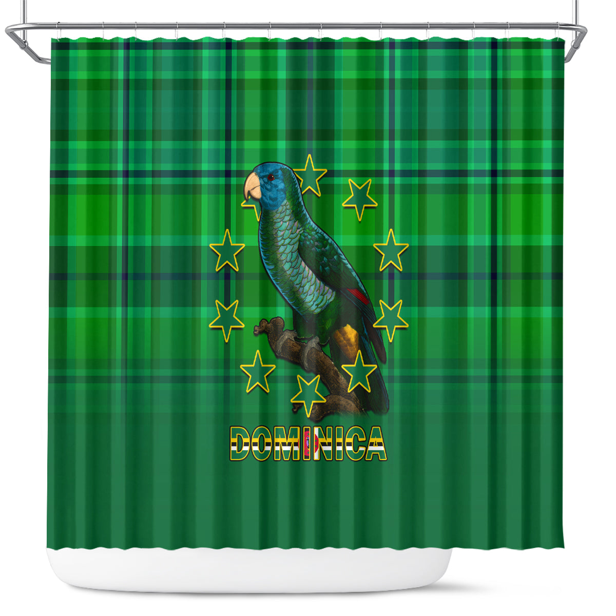 dominica-independence-day-shower-curtain-dominik-sisserou-parrot-with-madras-pattern