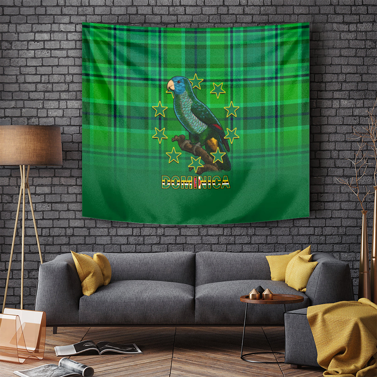 dominica-independence-day-tapestry-dominik-sisserou-parrot-with-madras-pattern