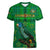 Dominica Independence Day Women V Neck T Shirt Dominik Sisserou Parrot With Madras Pattern - Wonder Print Shop