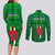 Personalised Dominica Independence Day Couples Matching Long Sleeve Bodycon Dress and Long Sleeve Button Shirts Dominik Sisserou Parrot With Madras Pattern - Wonder Print Shop