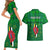 Personalised Dominica Independence Day Couples Matching Short Sleeve Bodycon Dress and Hawaiian Shirt Dominik Sisserou Parrot With Madras Pattern - Wonder Print Shop