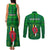 Personalised Dominica Independence Day Couples Matching Tank Maxi Dress and Long Sleeve Button Shirts Dominik Sisserou Parrot With Madras Pattern - Wonder Print Shop