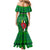 Personalised Dominica Independence Day Mermaid Dress Dominik Sisserou Parrot With Madras Pattern - Wonder Print Shop