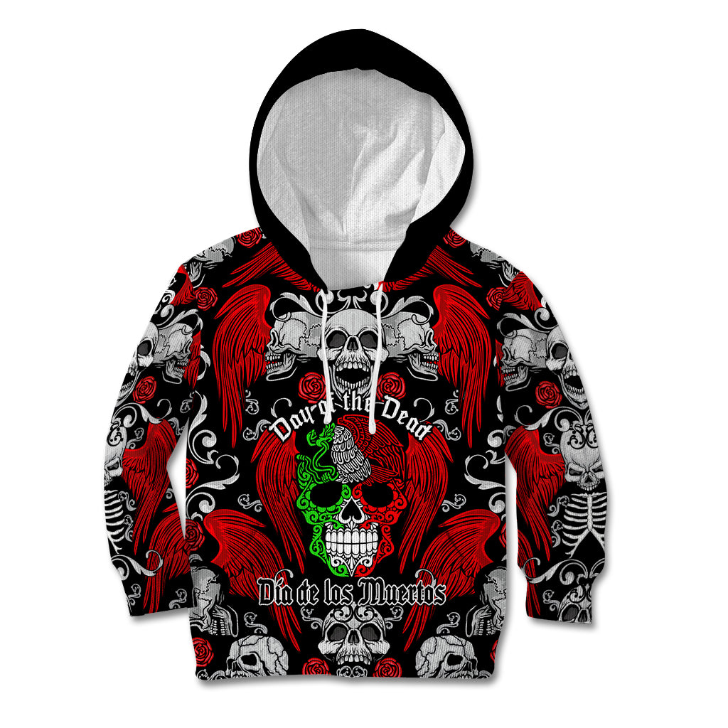 Mexico Day Of The Dead Kid Hoodie Mexican Sugar Skull Dia de los Muertos - Wonder Print Shop