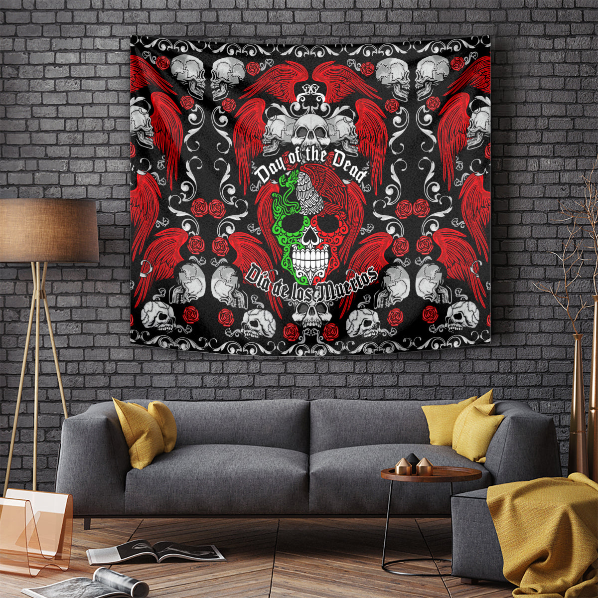 mexico-day-of-the-dead-tapestry-mexican-sugar-skull-dia-de-los-muertos