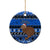 New Zealand Christmas Ceramic Ornament Aotearoa Kiwi Meri Kirihimete Blue Version - Wonder Print Shop