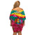 Grenada Independence Day Off Shoulder Short Dress Gwenad Bougainvillea Flowers - Wonder Print Shop