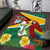 Guyana Republic Day Area Rug Scarlet Macaw With Map Tropical Style