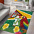 Guyana Republic Day Area Rug Scarlet Macaw With Map Tropical Style